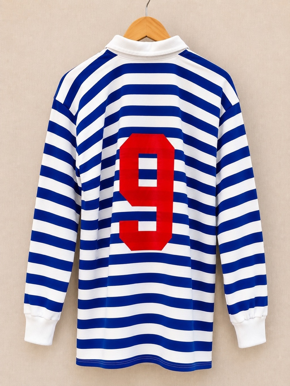 HALBRO England Rugby Jersey Striped Cotton Number 9 Vintage Blokecore
